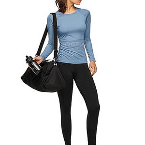 Spandex Poliéster Formal Mujeres Camisas de compresión Etiqueta privada personalizada Transpirable Secado rápido Fitness de alta calidad - Product Image 5