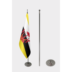 Drapeau Officiel du Brunei 3x5 pieds en polyester avec technologie d'impression numérique, fibre de verre et aluminium, avec cordon de suspension - Product Image 2