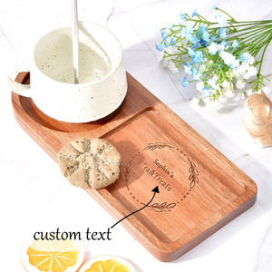 Tabla de Madera Grabada Ecológica de Alta Calidad para Té y Galletas, Bandeja Personalizada para Regalos a los Precios Más Bajos - Product Image 2