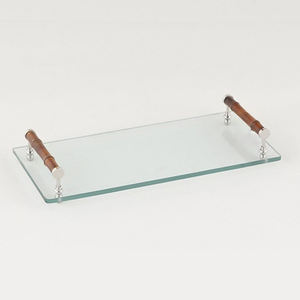 Incroyable plateau de service en métal noir avec poignée en forme de rectangle pour la maison et l'hôtel plateaux de table pour la nourriture et les boissons - Product Image 2