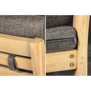 Chaises de jardins en cuir de bureau mangue et acacia Chaises de salon pour ferme hôtel ou maison meubles de maison - Product Image 4