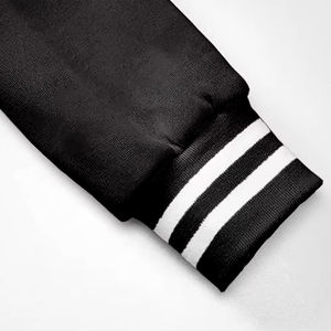 Veste universitaire à manches longues pour femmes de qualité supérieure Manteau de baseball Letterman Broderie Laine Polyester Tissu Veste en cuir PU - Product Image 5