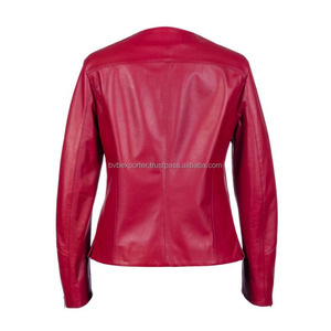Chaqueta de Motocicleta de Cuero para Mujer, de Moda, con Forro de Algodón, Manga Corta, para Invierno, de Primera Calidad - Product Image 4