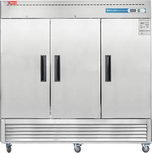 Refrigerador Comercial de 3 Puertas y 3 Secciones, Acero Inoxidable, Puerta Sólida, Enfriamiento por Ventilador, 72 Pies Cúbicos, Listo para Enviar - Product Image 3
