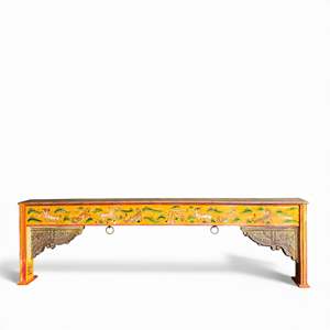 Asian Style Wood Console <b>Table</b> with <b>Mirrored</b> Feature for Home & Hotel Living Room Furniture with Storage for Decoration - Product Image 4