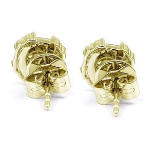 Prix usine bijoux brillant haut de gamme 18k solide or jaune diamant naturel forme carrée admirable boucle d'oreille pour fille - Product Image 3