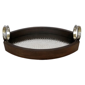 Bandeja de servicio de madera de aspecto elegante, bandeja de aperitivos de madera, bandeja de frutas de fabricante y proveedor indio, suministro de forma rectangular - Product Image 2