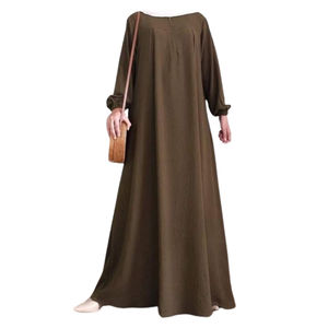 Thobe / Thawb, Nuevos Diseños Estilo Dubái, Abaya con Cierre, Hijab, Vestido Musulmán para Mujer, Transpirable, Talla Grande, Mangas Largas con Cierre - Product Image 3