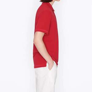 Polo en coton respirant grande taille pour hommes, motifs OEM personnalisés et logo, tricoté de manière décontractée et imprimée - Product Image 4