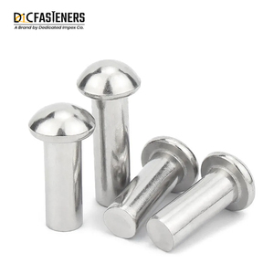 Rivets plats en acier inoxydable 304/316, M2 à M8, norme DIN, classe 10.9 et 12.9, finition brute - Product Image 3