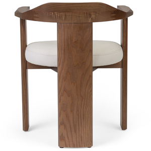 Silla de comedor de madera de Fresno retro minimalista con cojín de tela de peluche Silla simple para uso doméstico o de hotel para ajustes de restaurante - Product Image 5