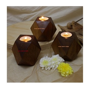 Wholesale High Quality Wood Candle Pillar Holder <b>Christmas</b> Party Tabletop Candle Decoration Scented Candles Candle Holder - Product Image 4
