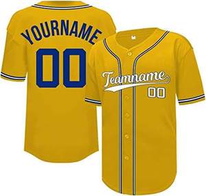 T-shirts de sport de haute qualité 100% polyester Impression par sublimation Maillot de baseball Hommes Femmes Uniformes de softball Ensembles élégants OEM - Product Image 1