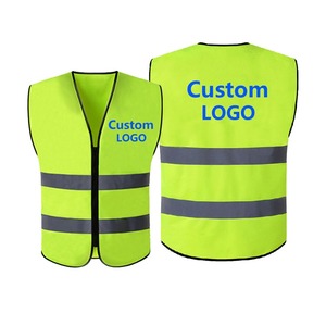 High Visibility Vest Construction Worker <b>Safety</b> Vest High <b>Reflective</b> <b>Clothing</b> Customized Logo - Product Image 5