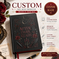 Diario di Lettura Gotico A5 Personalizzato LABON, Copertina Rigida Nera, Quaderno per Recensioni di Libri Dark Romance con Pagine Logo, Regalo per Librerie