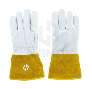 2025 nouveaux gants de soudage confortables respirants antidérapants durables avec renfort de paume en cuir de vache fendu longue manchette pour les soudeurs - Product Image 4