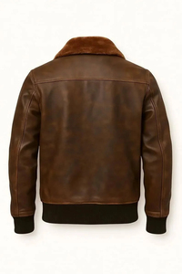 Chaqueta de Cuero Casual de Alta Gama para Hombre Waqar Teez, Cuero Genuino de Secado Rápido y Transpirable, Moda Otoñal Personalizable - Product Image 6