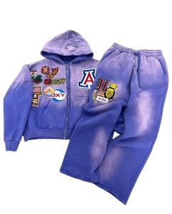 Streetwear 500G personnalisé pour hommes, vêtements de jogging pour enfants à coupe droite, entièrement payés, vente en gros - Product Image 2