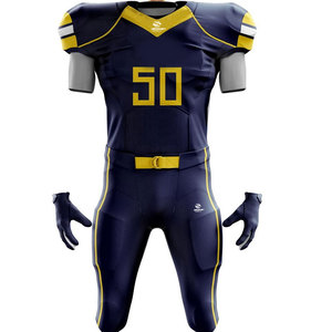 Top Design 100% Polyester Plaine Col En V Maillot De Football Américain Dernier Personnalisé Football Américain Porter Football Uniforme Costume - Product Image 2