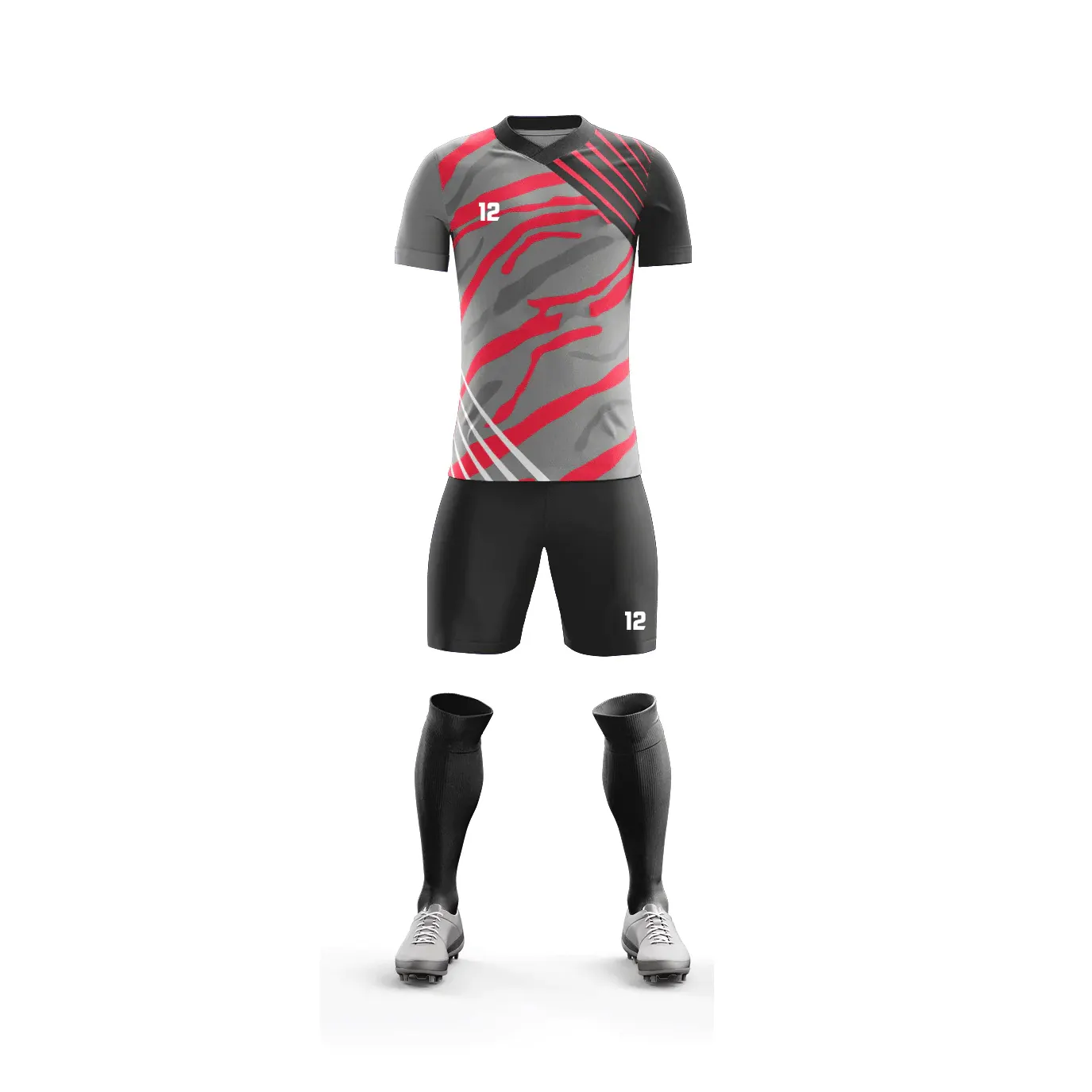 Seragam sepak bola tim desain baru Jersey seragam sepak bola dibuat desain kustom berventilasi tersublimasi
