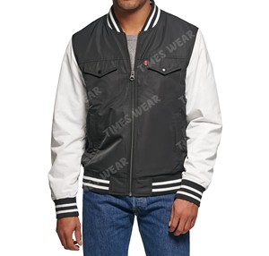 <b>Men's</b> Customized Logo <b>Baseball</b> <b>Jacket</b> Casual Varsity Canvas Plus Size Breathable Eco-Friendly Quick Dry Winter Zipper <b>Jacket</b> - Product Image 5