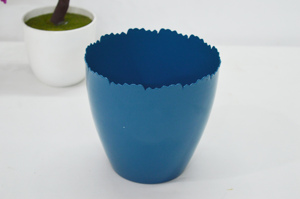 Vases de table haut de gamme, très vendus, en métal avec revêtement en poudre bleu, vase coloré de qualité supérieure pour la décoration de la maison/mariage - Product Image 2