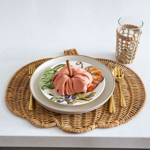 แผ่นรองจานฟักทองหวายเป็นมิตรต่อสิ่งแวดล้อมแบบ Boho สำหรับตกแต่งโต๊ะโลโก้กำหนดขนาดเองได้จากเวียดนามขายส่ง - Product Image 2