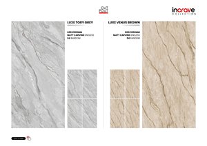 Carreaux sans fin en porcelaine mate de qualité supérieure 600x1200 | Carreaux de sol et de mur sculptés grand format 24x48 | Collection de qualité export - Product Image 5