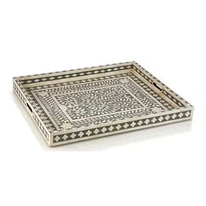 ถาดไม้สำหรับอาหารเย็นพิมพ์ลายลงยาถาดตกแต่งงานแต่งงานดีไซน์ใหม่ล่าสุด - Product Image 5