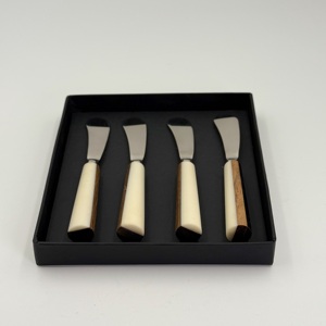 New Arrival Unique Design Resin Blush Color Handle Mirror Polished Flatware <b>Set</b> Table Having Four Piece Lowest Price in india - Product Image 5