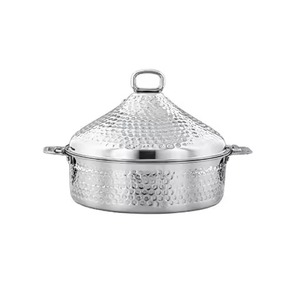 Casserole ronde argentée polie brillante pour la cuisine et la table Casserole en verre utilisée pour la maison Produit de batterie de cuisine - Product Image 5