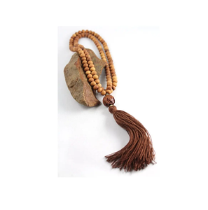 Perles en bois naturel Mala personnalisé de haute qualité brillant poli perlé Mala colliers tailles personnalisées - Product Image 2