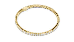Pulsera de Oro Amarillo de 14K con Diamante Ovalado Cultivado en Laboratorio para Mujer, Estilo Minimalista, Lujo Certificado, Elegante, Joyería Fina, Regalo - Product Image 2