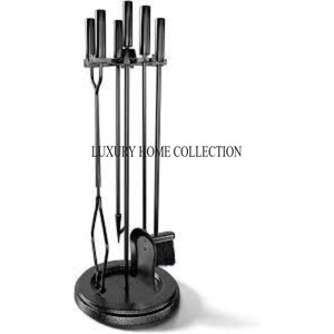 Juego de herramientas de hierro duradero para fogatas, a prueba de herrumbre con pinzas de cepillo de póquer para un mantenimiento fácil y seguro para fogatas al aire libre, incluido el soporte de troncos - Product Image 4