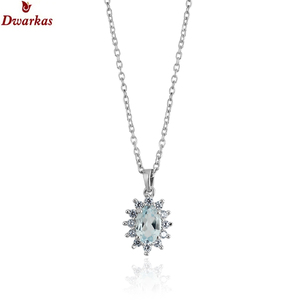 Classic manufacture wholesale 925 sterling silver <b>citrine</b> gemstone for women necklace pendant ready stock low price pendants - Product Image 2