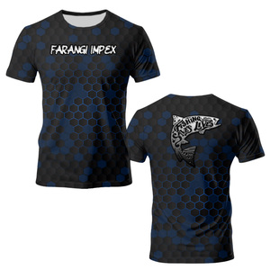 Chemises de pêche UPF 50 + Protection UV pour hommes Chemises de pêche à capuche à manches courtes à séchage rapide avec cache-cou T-shirts de pêche en coton - Product Image 5