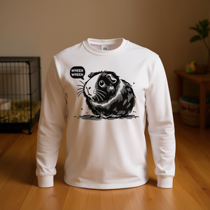 Maglietta a Maniche Lunghe per Amanti dei Porcellini d'India con Suoni 'Wheek Wheek' - Regalo Promozionale per Proprietari di Porcellini d'India - Product Image 3