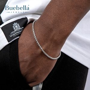 3mm <b>Solid</b> 925 Sterling Silver White <b>Gold</b> Plating High Quality Round Box Bracelet - Product Image 1