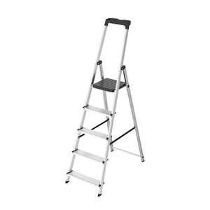 Scala in Alluminio a 5 Gradini per Uso Domestico Certificata EN 131 - Product Image 1