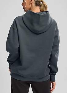 Sweat à capuche décontracté surdimensionné en polyester/coton pour femmes poids lourd 300g imperméable logo brodé personnalisé automne printemps - Product Image 6