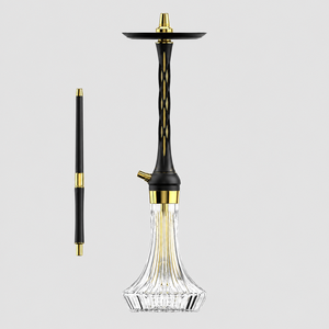 Ensemble de pipe à eau en acier inoxydable de qualité supérieure de 65 cm avec base en verre, un seul tuyau, multicolore, boîte cadeau pour la vente en gros - Product Image 6