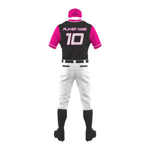 Ensemble d'uniformes de baseball pour hommes, maillot et pantalon à logo brodé personnalisé, vêtements de sport d'équipe en polyester durable, usine OEM - Product Image 3