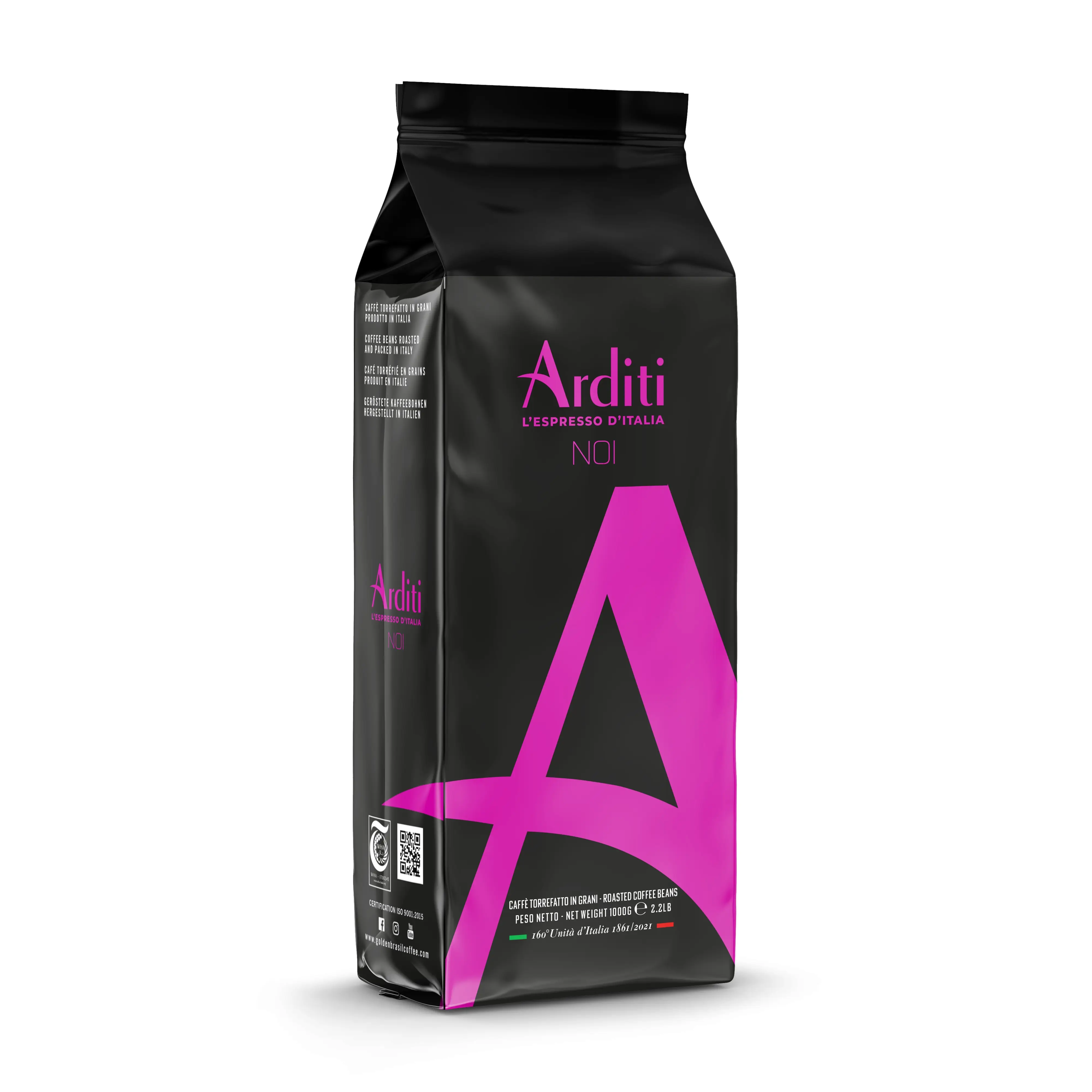 Beste italienische 1 kg Kaffeebohne CAFFE 'ARDITI ROMA Arabica Gerösteter süßer Geschmack Eine Noi Coffee Brand für Coffee Shop