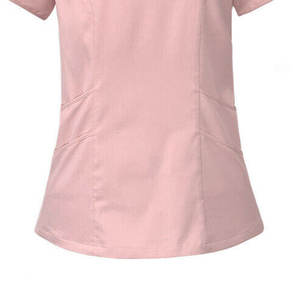 Nueva llegada profesional Hospital mujeres enfermera verano Slim Fit Scrubs camisas transpirable personalizado Lona de alta calidad Spandex - Product Image 3