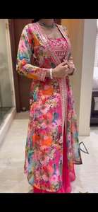 Magnifique Lehenga Choli en Organza à Imprimé Floral avec Dupatta pour Femmes, Vêtement de Fête, Vêtement Festif, Lehenga Choli Organza Dupatta - Product Image 5