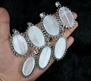 Selenite สีขาวออกแบบเครื่องประดับจี้สเตอร์ลิงจี้ขายส่งสร้อยคอแร่เงินจี้ชุบ - Product Image 3