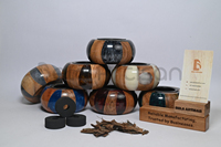 Mini brûleur d'encens Oud doré en bois et résine, Mubkhar, encens aromatique fait main, écologique, encens indien, cadeau d'été pour le Ramadan, faible MOQ, Bela