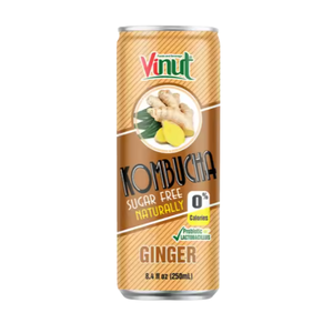 VINUT Vietnam Bebida Té Kombucha con Atiso y Chia 250ml Puede beber Etiqueta de diseño gratis Bebida de té de buen gusto - Product Image 2