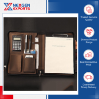 Nexgen Exporta Portafolios de Piel Sintética de Alta Calidad, Modernos y de Lujo, con Clip, Tamaño y Color Personalizables, Opción de Logotipo Personalizado