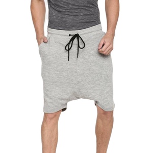 OEM Wholesale Drop Crotch Sweat <b>Shorts</b> 100% Polyester Vintage Solid Breathable Summer Fitness <b>Men</b> - Product Image 3
